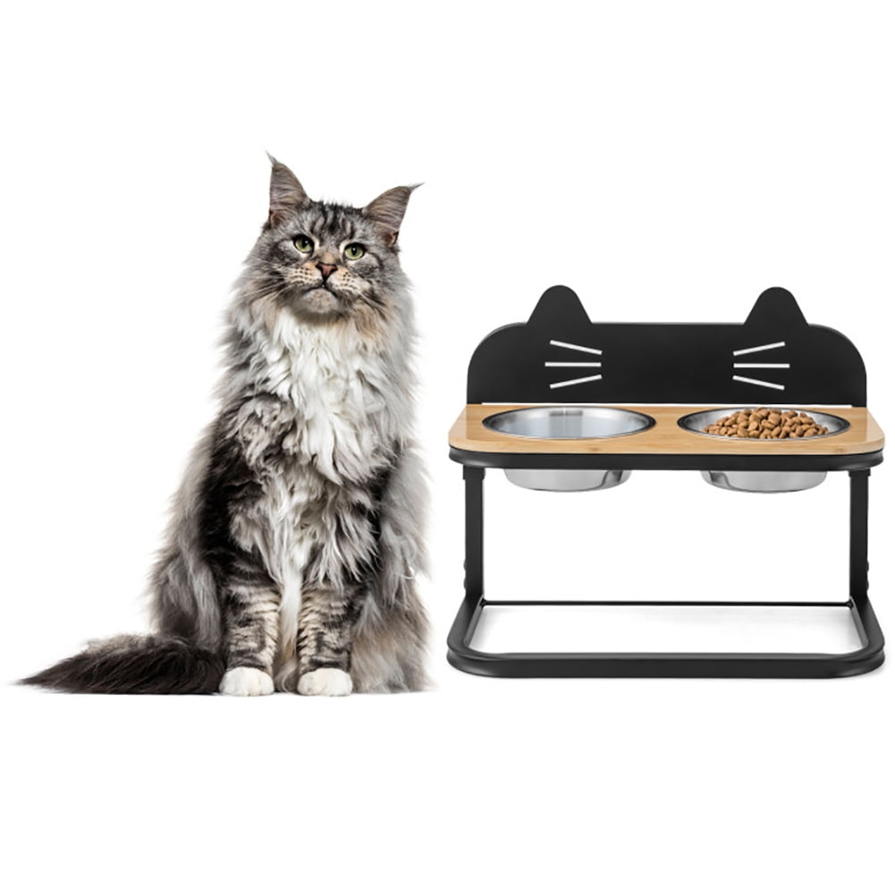 Kadyn Elevated Pet Feeder with 2 Stainless Steel Bowls for Cats and Small and Medium Dogs