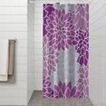 thumbnail image 2 of Purple Floral and Petal Pattern Shower Curtain 36"x72" ,Bathroom Decorative Shower Curtains Set with 12 Hooks,Modern Waterproof Washable Shower Curtain, 2 of 6