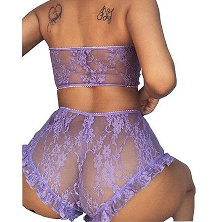 

Sinhoon Women Sexy-Lingerie Nightgown Babydoll Panties Underwear Lace Bra Set Sleepwear