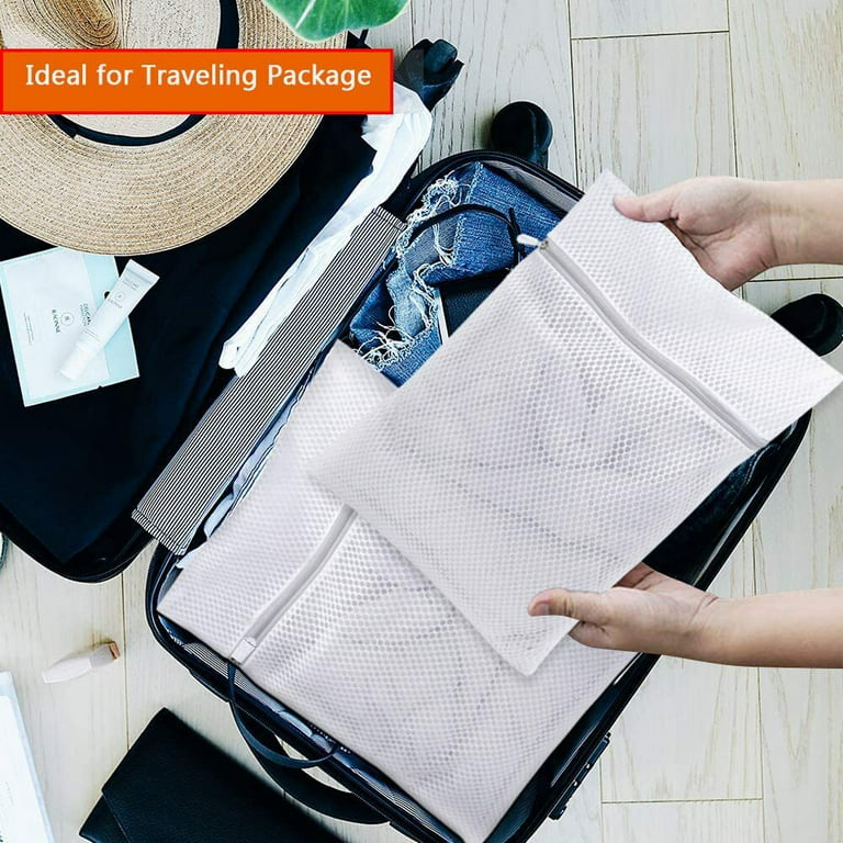 Multi Size Travel Polyester Mesh Zipper Laundry Washing Bag