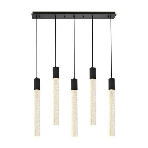 Weston 5 lights pendant in black