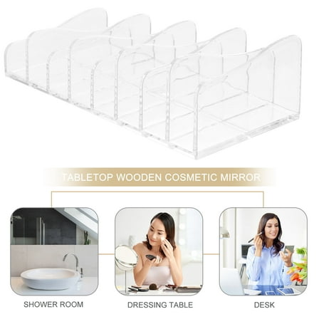 LEORX 2Pcs Clear Eyeshadow Holder Vanity Organizer Makeup Storage