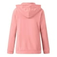 thumbnail image 3 of Cmfcve Athletic Hoodies Jacket for Woman Long Sleeve Zip Up Outerwear Sweatshirt Solid Color Simple Preppy Cardigan, 3 of 5
