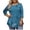 #0236-Light Blue, variant on Ailaofu Plus Size Tops for Women 3/4 Sleeve Loose Shirts to Wear with Leggings Summer Fall 2026 Clothes