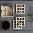 thumbnail image 1 of storeindya, Square Drink Coasters Handmade Set of 4 with Holder-Absorbent Coasters for Tea Coffee Cup Wine Beer Glass Mug Kitchen Accessories (Mughal Collection), 1 of 2