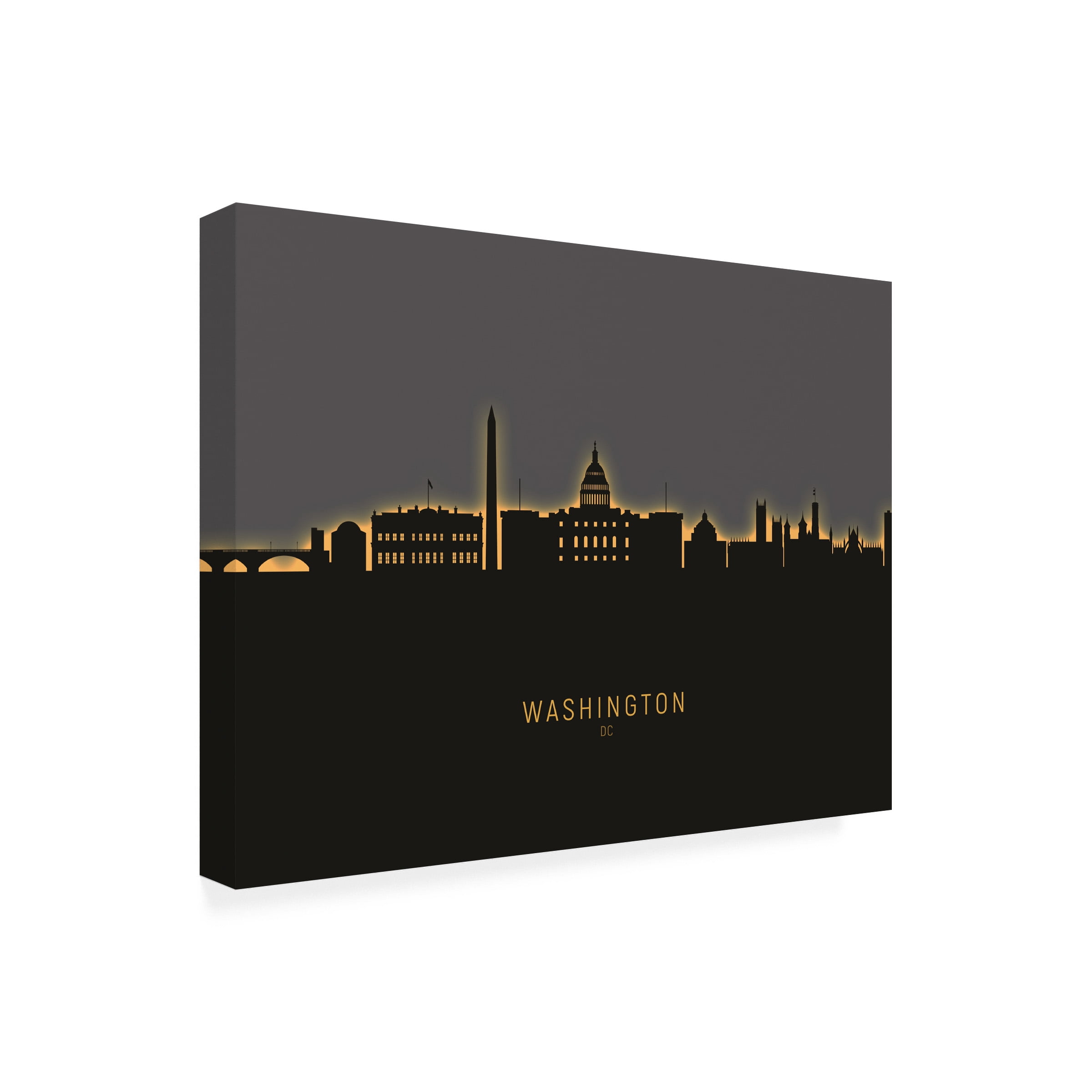 Michael Tompsett 'Washington DC Skyline Glow II' Canvas Art