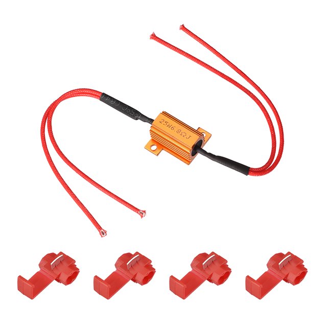 4pcs 25W 6.8ohm Resistor de Carga Soluciona Parpadeo Rápido de Bombilla LED, Código de Error de Parpadeo, Luz de Matrícula LED