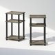 thumbnail image 4 of Mesita de noche Furinno Just de 3 niveles, torneada, roble francés/negra, 4 of 6