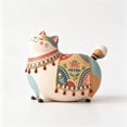 thumbnail image 4 of Lumulena Hand-Painted Resin Cat Figurine, Boho Folk Art Cat Statue with Tassel, Multicolor Decorative Ornament for Shelf Mantel and Desk, Handmade Painted Art Pattern Decorative Ornaments, 4 of 7
