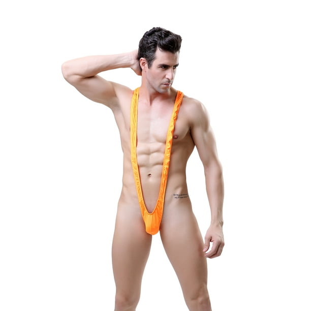 Traje de baño de hombre con tirantes y tanga, sexy, con forma de V