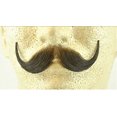 thumbnail image 1 of Brown Handlebar Moustache 100% Human Hair Handle Bar Costume Accessory, 1 of 1