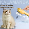 thumbnail image 7 of Steamy Cat Brush, Upgraded 4 in 1 Multifunctional Cat Steamer Brush, Rubber Pet Misting Brush with Release Button, Dog Comb with Cleanser for Indoor Kittens Small Animals(Yellow), 7 of 7