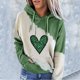 thumbnail image 2 of Moda mujer manga larga patchwork impreso damas sudadera con capucha tops Pompotops gfhjh12160, 2 of 4