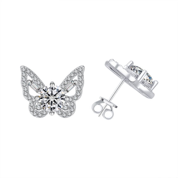 2 Carat Moissanite Stud Earrings for Women D Color VVS1 Clarity Moissanite Earrings Studs Hypoallergenic 925 Sterling Silver Dainty Earrings Jewelry
