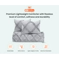 thumbnail image 3 of Wyoming King Comforter Diamond Ruffle Light Grey 300 GSM Plush Siliconized Microfiber Fill Duvet Insert With 1000 Thread Count Egyptian Cotton Shell Fluffy with Piping & Pillowcases, 3 of 8