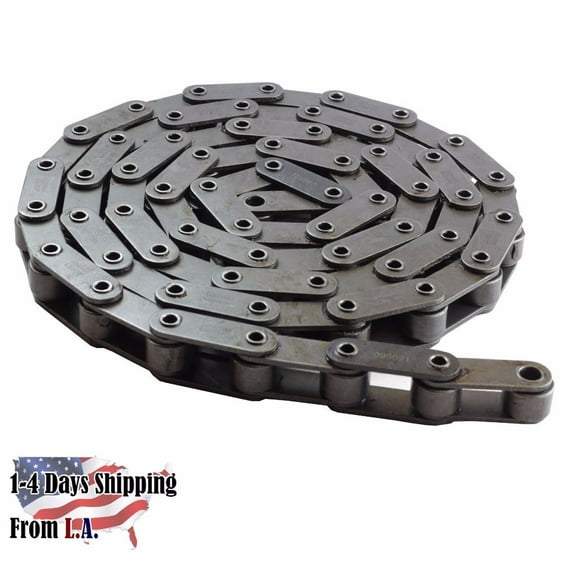 Jeremywell C2082HP Hollow Pin Conveyor Roller Chain 10 Feet with 1 Connecting Link