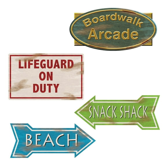 48 Pack Beistle Luau Party Beach Sign Cutouts