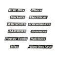 thumbnail image 1 of Hearth & Gear 12 Pack Of Toolbox Labels 3D Printed Labels General Organize Reusable For Steel Toolboxes Carts Drawers And Cabinets Mini Screwdriver Set Cmmt12039 T8 Screwdriver Be Quiet Screwdriver, 1 of 4