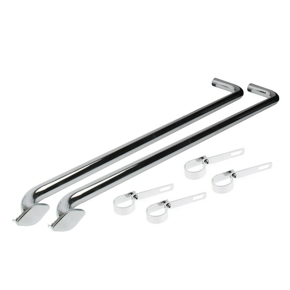 Speedway 60" Chrome Plated Lake Exhaust Pipes & Mounting Brackets