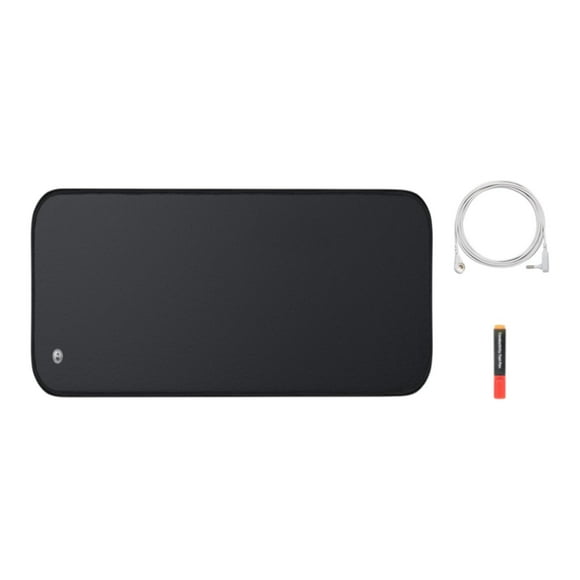 Colchoneta de conexión a tierra Funda de colchón de conexión a tierra con cable Cuero sintético negro con banda elástica para dormir Almohadilla de , 68cm x 180cm