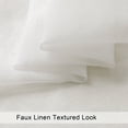 OVZME Dolly Ivory Faux Linen Curtains 84 Inch Length 2 Panels, Semi ...