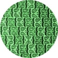 thumbnail image 1 of Ahgly Company Indoor Round Oriental Emerald Green Modern Area Rugs, 6' Round, 1 of 4