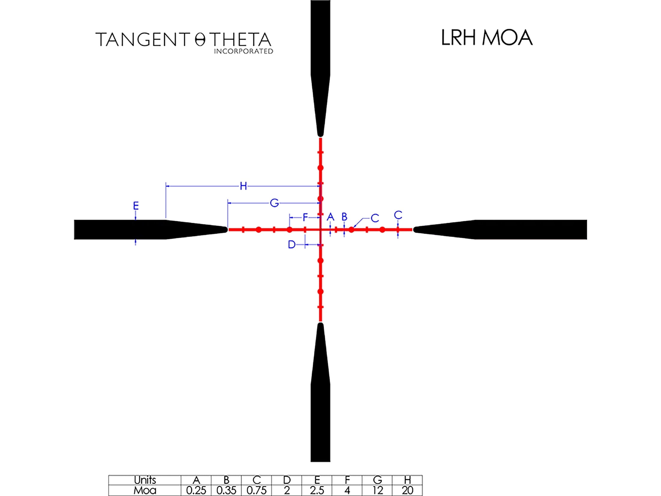 Tangent Theta TT315H Long Range Hunter Rifle Scope 3-15x 50mm Illuminated MOA Reticle Matte Black