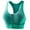 Green, variant on AJZIOJIRO Zip Front Post-Surgery Bra Women's Wireless Sports Bras Padded Strappy Medium Support Yoga Exercise Athletic Bras S-XL
