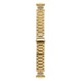 thumbnail image 2 of For Huawei Watch Fit 3 Stainless Steel Strap Crown Shape Rhinestone Decor Watch Band - Black, 2 of 5