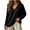 Black, variant on TKKCS Womens Waffle Knit V Neck Long Sleeve Tops Loose Fit Soft Stretch Pullover Daily Casual Oversized Blouses Navy XL