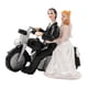 thumbnail image 3 of Topper de pastel de bodas - Novia y novio con figuras de motocicleta - Figuras divertidas de parejas de bodas Decoraciones de pasteles Regalos - 5.3 x, 3 of 9