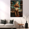 thumbnail image 2 of Poodle Dog Chef Cooking Poster Wall Art, Kitchen Artwork Canvas For Wall Decor Framed Canvas Print Ready To Hang, 2 of 6