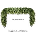 thumbnail image 2 of Lighted Norfolk Pine Garland with Warm White LED Lights, Soft Touch Artificial Christmas Greenery, Table Fireplace Wall Stair Railing Decor, Flexible Winter Home Accent, Green-S, 2 of 8