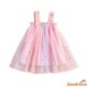 thumbnail image 1 of * 1-5 Años Vestido De Tul Colorido Con Estampado De Estrellas Casual De Verano Para Niñas, 1 of 4