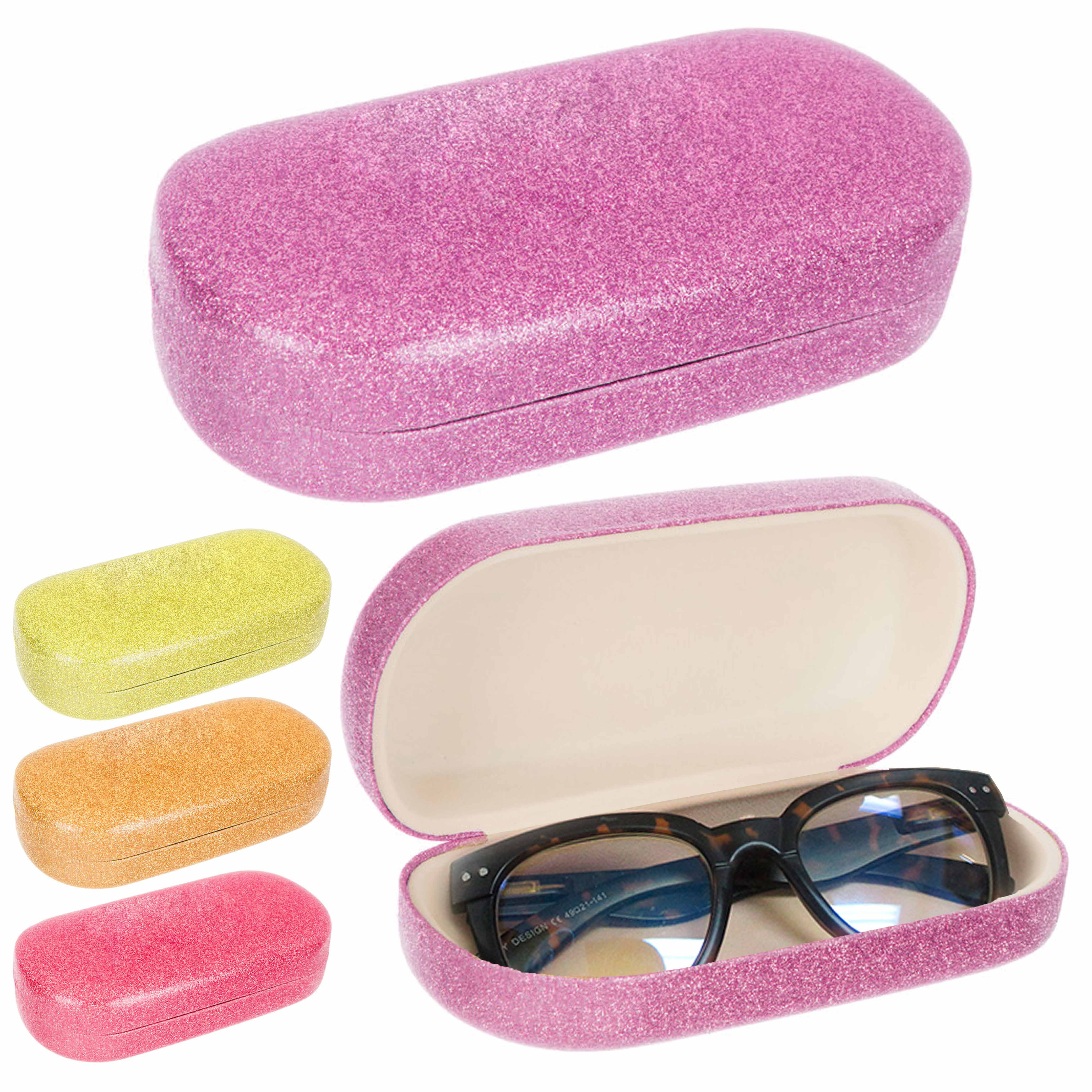 2pc Bling Hard Shell Glasses Case Portable Sparkling Shiny 2pc Bling Hard Shell Glasses Case Portable Sparkling Shiny