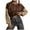 Coffee, variant on Color Block Cropped Sweatshirts for Women Oversize Fit Autumn Sweatshirt Pull-up Hoodie Streetwear with Pockets Gym Workout Athleisure Casual Essentials Plus Size