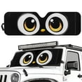 thumbnail image 5 of Uorisanigo Windshield Sun Shade Compatible with 2018-2024 2025 Jeep Wrangler JL / 2020-2024 Jeep Gladiator JT Accessories 16.14''x52.95 Cute Eyes Print Windshield Sun Visor Blocks UV Rays, 5 of 7