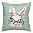 thumbnail image 2 of Creative Products Bunny With Glasses 16 x 16 Spun Poly Pillow, 2 of 3