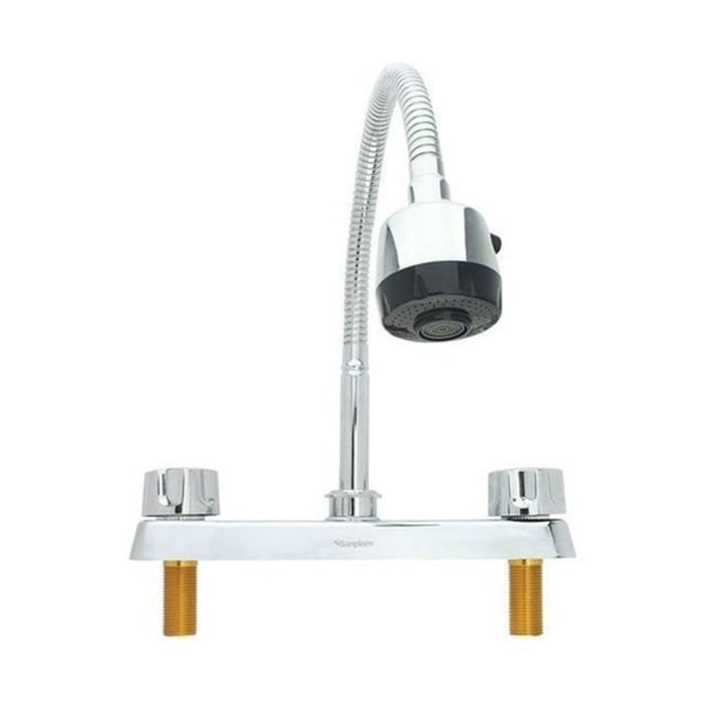 Llave Mezcladora Flexible Sanplom 8952 de 8" Estándar Cromados para Fregadero o Baño Grifo Convencional
