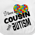 thumbnail image 4 of Inktastic I Love My Cousin with Autism Boys or Girls Baby Bib, 4 of 4