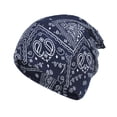 thumbnail image 2 of beishanbush Baseball Caps Men's and Women's Cashew Flower Head Hat and Bib Set Three-Purpose Hat Dark Blue, 2 of 3