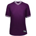 thumbnail image 3 of Holloway Sportswear L Retro V-Neck Baseball Jersey Maroon/White 221021, 3 of 5