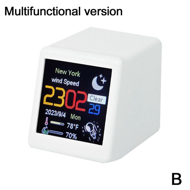 Desktop Smart Weather Station LED LCD Digital Clock HOT WiFi 2023 P6Q0
