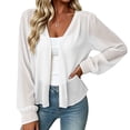 thumbnail image 2 of Elwylmiz Sheer Cardigan Sweaters for Women Long Sleeve Open Front Tops Lightweight Flowy Summer Fall Casual Cardigans, 2 of 6