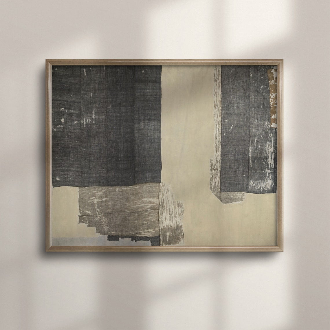Neutral Abstract Vintage Inspired Farmhouse Wall Art Print Modern Living Room And Office Decor