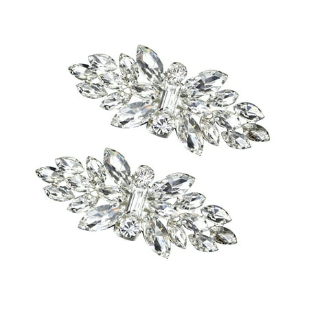

Askfic shoe buckle clips Shoe Clips Bridal Shoe Buckles Rhinestones Wedding Accessories 2.76 X1.18 X0.2