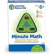 Learning Resources Minute Math Electronic Flash Card, Homeschool, Early Algebra Skills, 3 Difficulty Levels, Ages 6+