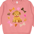 thumbnail image 3 of Inktastic Cute Puppy Valentine with Hearts and Bones Toddler Sweatshirt, 3 of 4