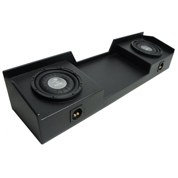 1999-2006 GMC Sierra Ext Cab Truck Harmony F124 Dual 12" Rhino Coated Sub Box