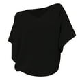 thumbnail image 4 of Yigetop Womens Shirts, Weekeen Top Take A Chance Top Bat Wing Tops for Women Knit Tops for Women Summer V Neck T Shirts for Summer Shirts for Women Black L, 4 of 4